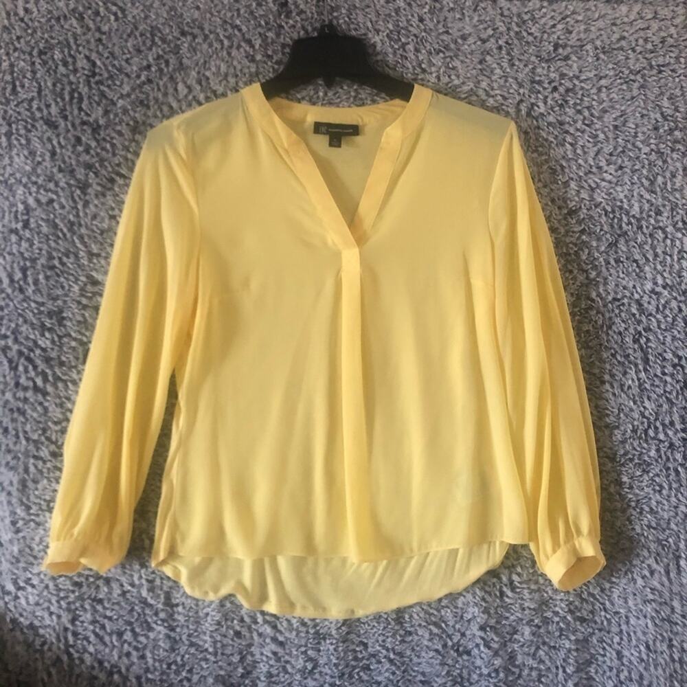 Women’s Yellow Casual Soft INC  Shirt size PL in Excellent Used Condi